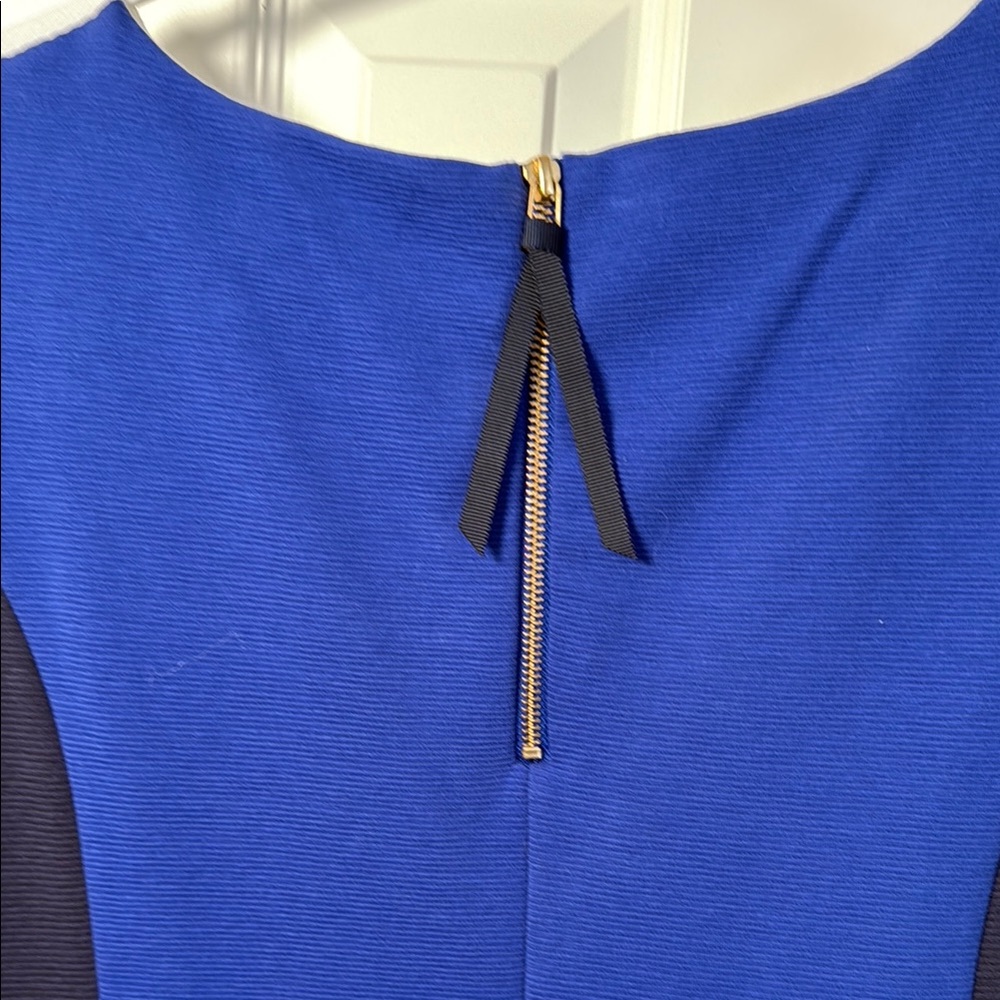 Boden 14L Colorblock Sleeveless Dress - White, Navy, and Blue - Picture 3 of 5